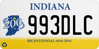 IN license plate 993DLC