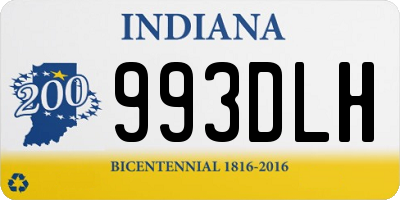 IN license plate 993DLH