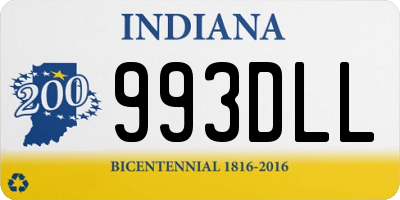 IN license plate 993DLL