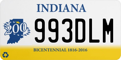 IN license plate 993DLM