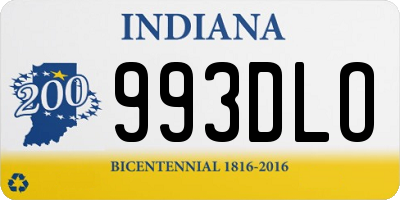 IN license plate 993DLO