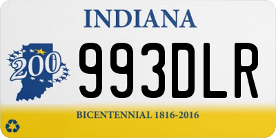 IN license plate 993DLR