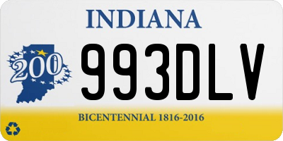IN license plate 993DLV