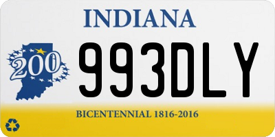 IN license plate 993DLY