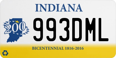 IN license plate 993DML