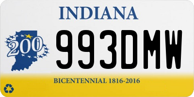 IN license plate 993DMW