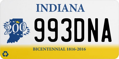 IN license plate 993DNA