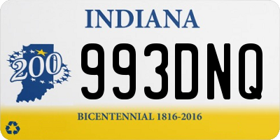 IN license plate 993DNQ