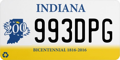 IN license plate 993DPG