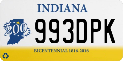 IN license plate 993DPK