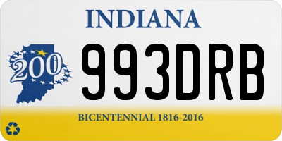 IN license plate 993DRB