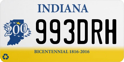 IN license plate 993DRH