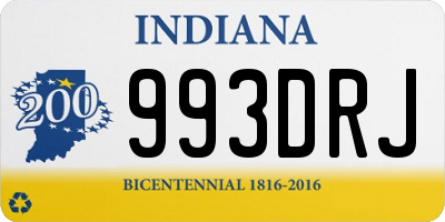 IN license plate 993DRJ