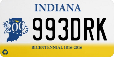 IN license plate 993DRK