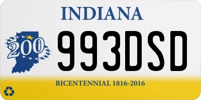 IN license plate 993DSD