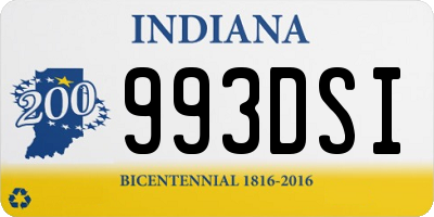 IN license plate 993DSI