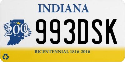 IN license plate 993DSK