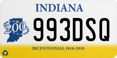 IN license plate 993DSQ