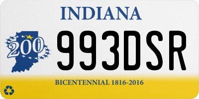 IN license plate 993DSR