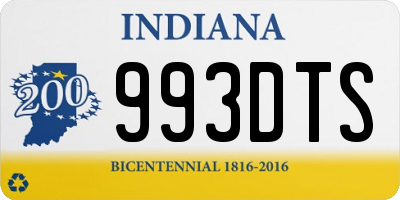 IN license plate 993DTS