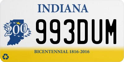 IN license plate 993DUM