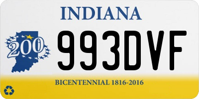 IN license plate 993DVF