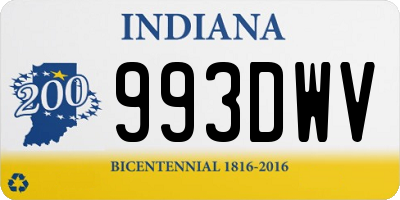 IN license plate 993DWV