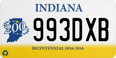 IN license plate 993DXB