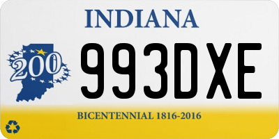 IN license plate 993DXE