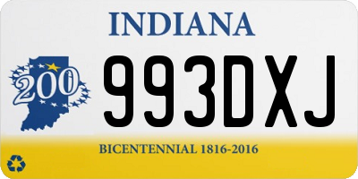 IN license plate 993DXJ