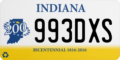 IN license plate 993DXS