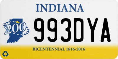 IN license plate 993DYA