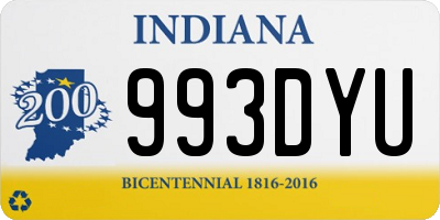 IN license plate 993DYU