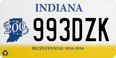 IN license plate 993DZK