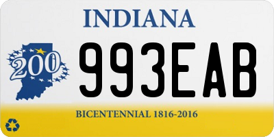 IN license plate 993EAB