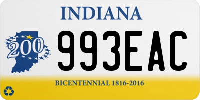 IN license plate 993EAC