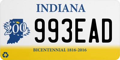 IN license plate 993EAD