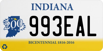 IN license plate 993EAL