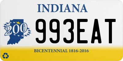 IN license plate 993EAT