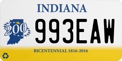 IN license plate 993EAW