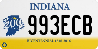 IN license plate 993ECB