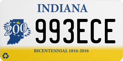 IN license plate 993ECE