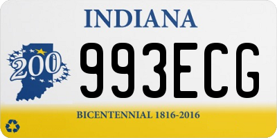 IN license plate 993ECG
