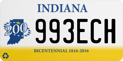 IN license plate 993ECH