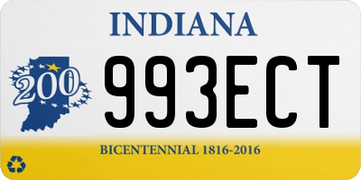 IN license plate 993ECT