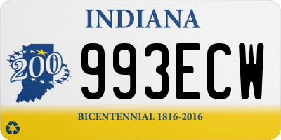 IN license plate 993ECW