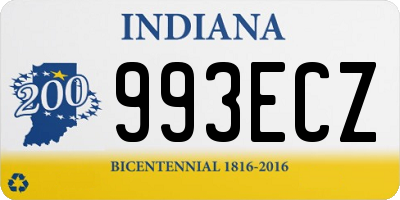 IN license plate 993ECZ