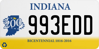 IN license plate 993EDD