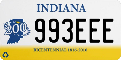 IN license plate 993EEE