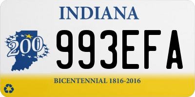 IN license plate 993EFA